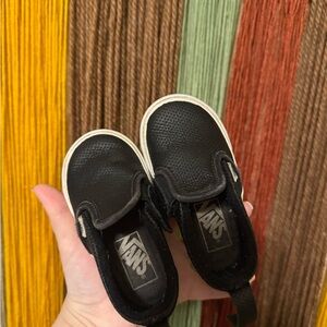 Vans Kids Black Slip-On Sneakers
